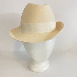Designs by Roni Tanbark Ivory Fedora Hat 7-1/8